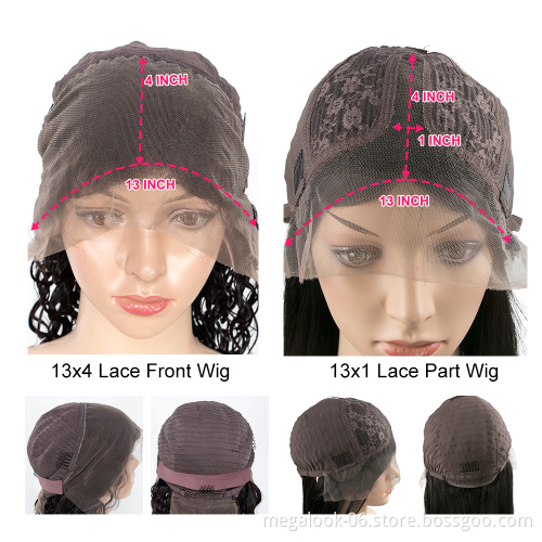 Megalook  T-part  Front Lace  Hair  Pixie Cut Wig ,brazilian  Human Hair Wig